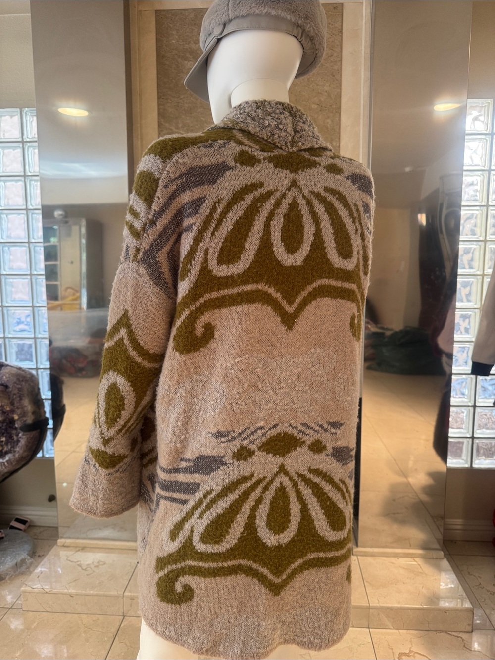 Free People Southwestern Wool Mohair Blend Oversized Cardigan Sweater - Picture 4 of 14